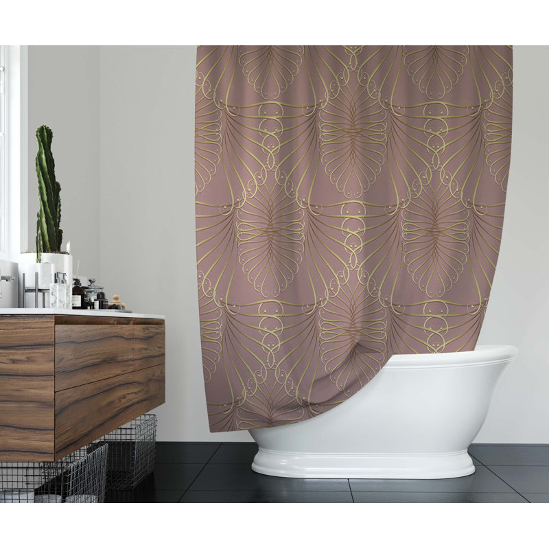 Pearman Abstract Shower Curtain, 70" H x 71" W