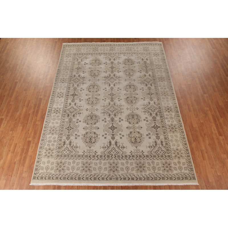 Tapis oriental géométrique Oushak 9 x 12