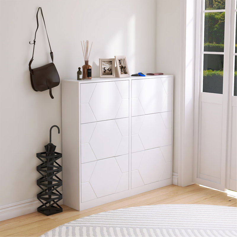 Charming Shoe Storage Cabinet With Customizable Compartments And Fine Craftsmanship