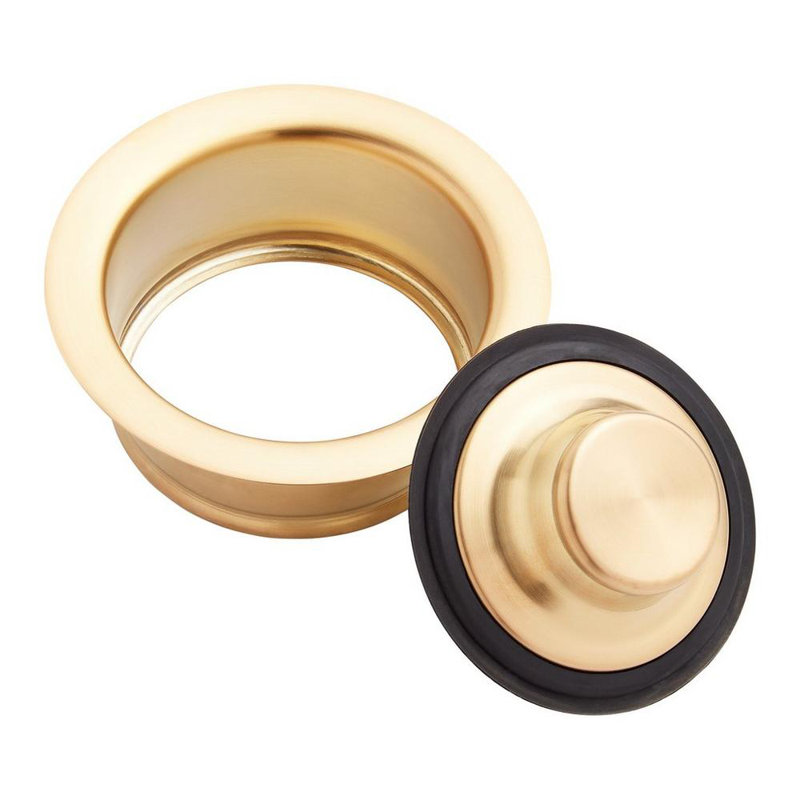 Kitchen Disposer Flange & Stopper- 3.5", Brushed Gold