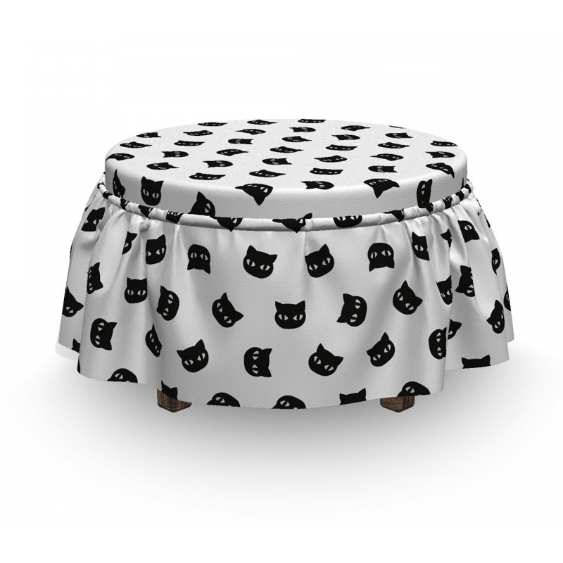 Housse pour repose-pieds chat portraits