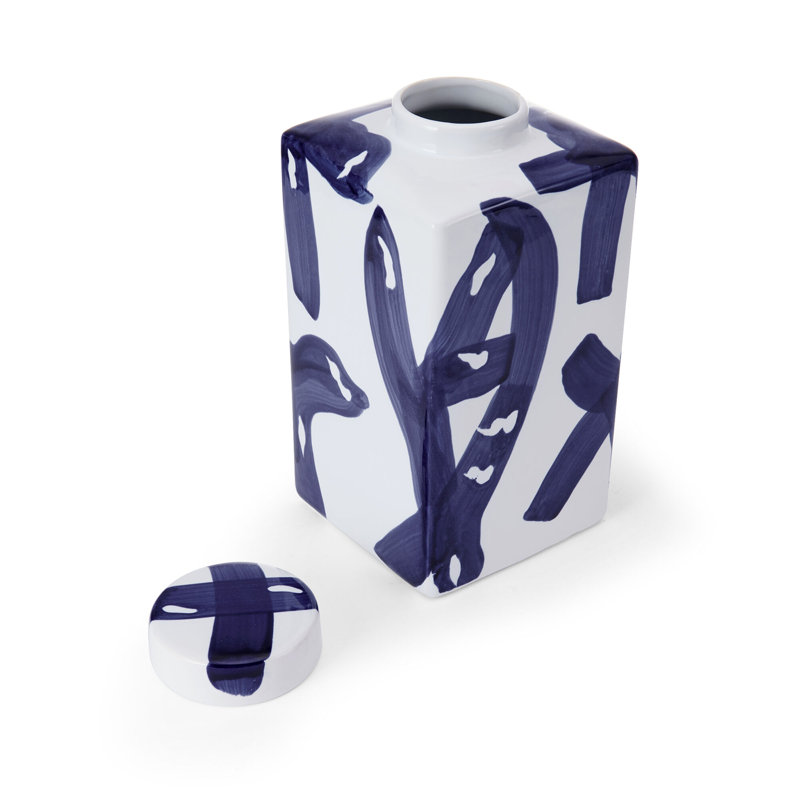 Paint Stroke Ceramic Canister