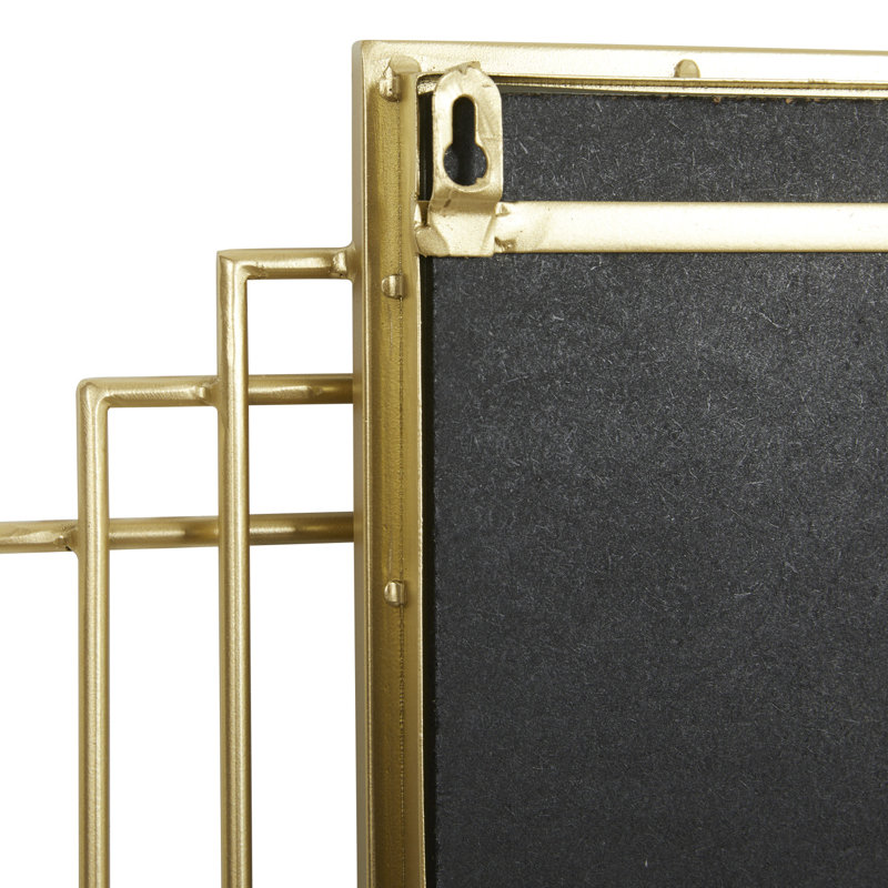Elegant Rectangular Wood and Gold Dresser Wall Mirror 24" x 36"