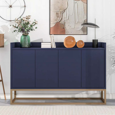 Grande console de rangement de 47,2 po avec 4 portes