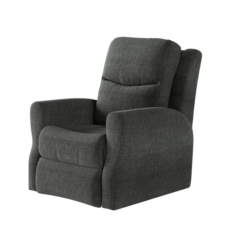 Fame Swivel Rocker Recliner, Dark Gray Polyester