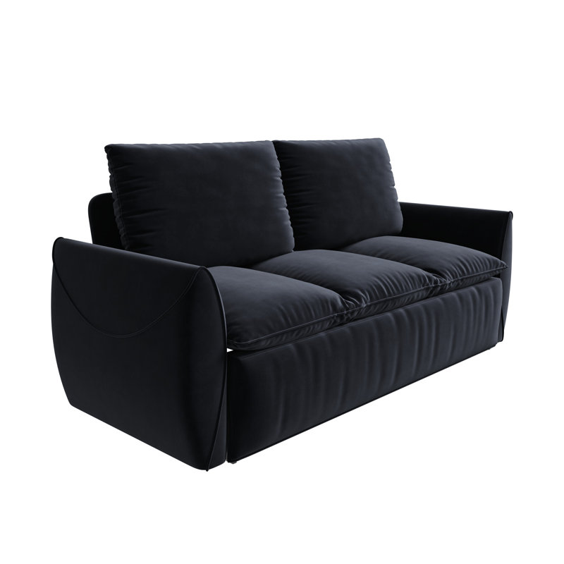 Canapé-lit en velours 3, 70,9 po multifonctionnel avec 21 oreillers et couvertures, lit convertible pour le décor du salon, optimisation de l'espace