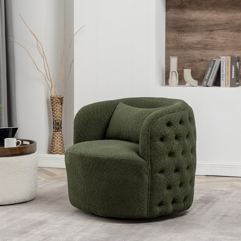 Fauteuil pivotant Bulle, Mélange de polyester vert