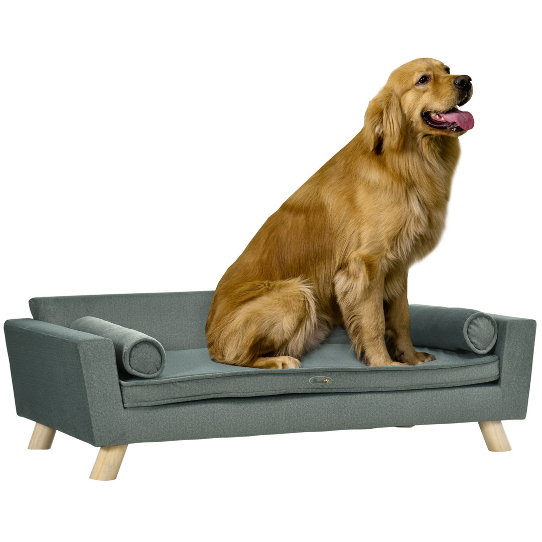 Tucker Murphy Pet™ Foam Dog Couch Sofa With Removable Pillows, Modern Pet Sofa Bed With Soft Seat Cushion, Washable Cover, Water-Resistant Fabric, For Medium And Large Dogs Tucker Murphy Pet™