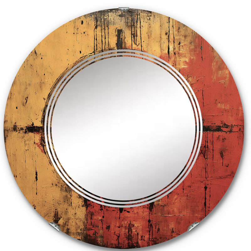 Nutley - Miroir mural moderne rond, 24 po x 24 po