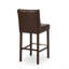 Tabouret de bar rembourré de 30,5 po de hauteur avec dossier et repose-pieds en métal pour îlot de cuisine-787616666