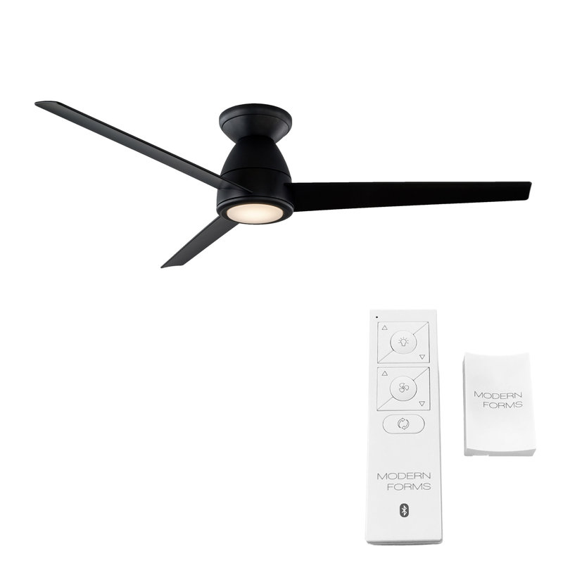Ventilateur de plafond encastré intelligent à 3 pales Tip avec ensemble d'éclairage DEL et télécommande Bluetooth inclus