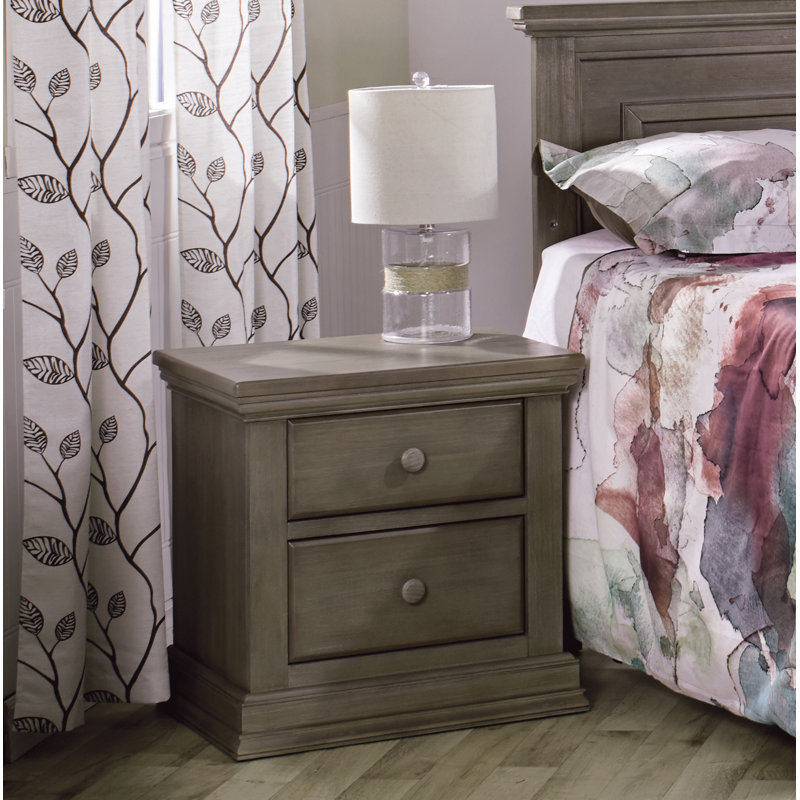 Edaline 24'' W Solid Wood Nightstand, Vintage White