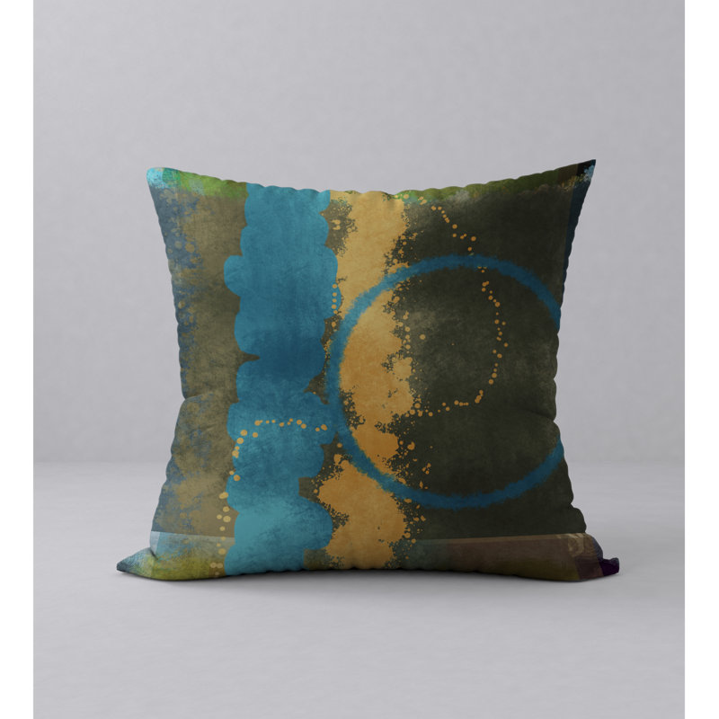 Abstract Reversible Throw Pillow, 18" x 18"
