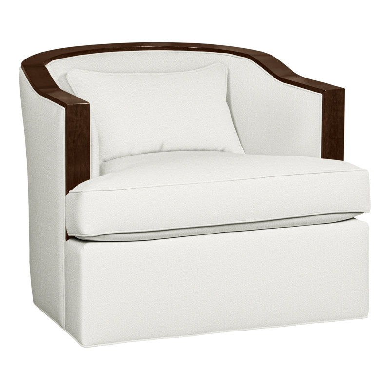 Fauteuil d'appoint pivotant Thom Filicia, Kempsey peau de mouton, Wrenn
