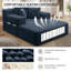 Canapé-lit convertible avec poche de rangement et coussins, 54 po de largeur-131249721