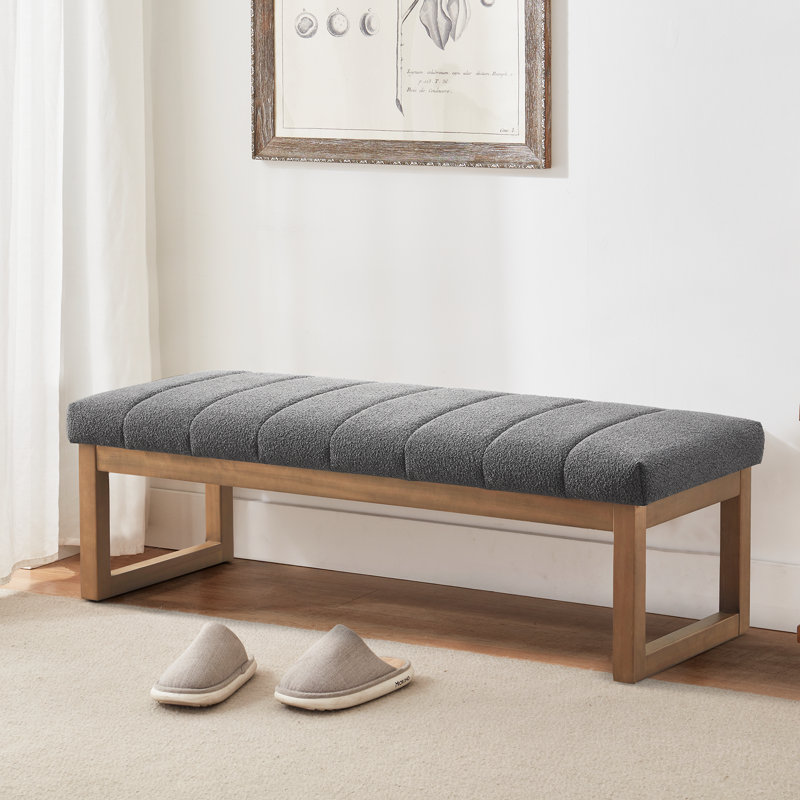 Banc rembourré Audeliz, Gris
