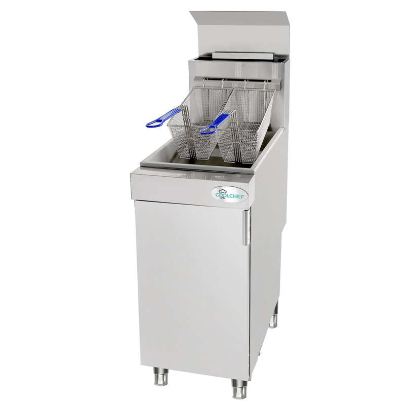 90,000 BTU 3 Burner Commercial Gas Fryer, 40