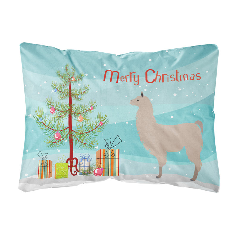  Llama Christmas Indoor/Outdoor Throw Pillow