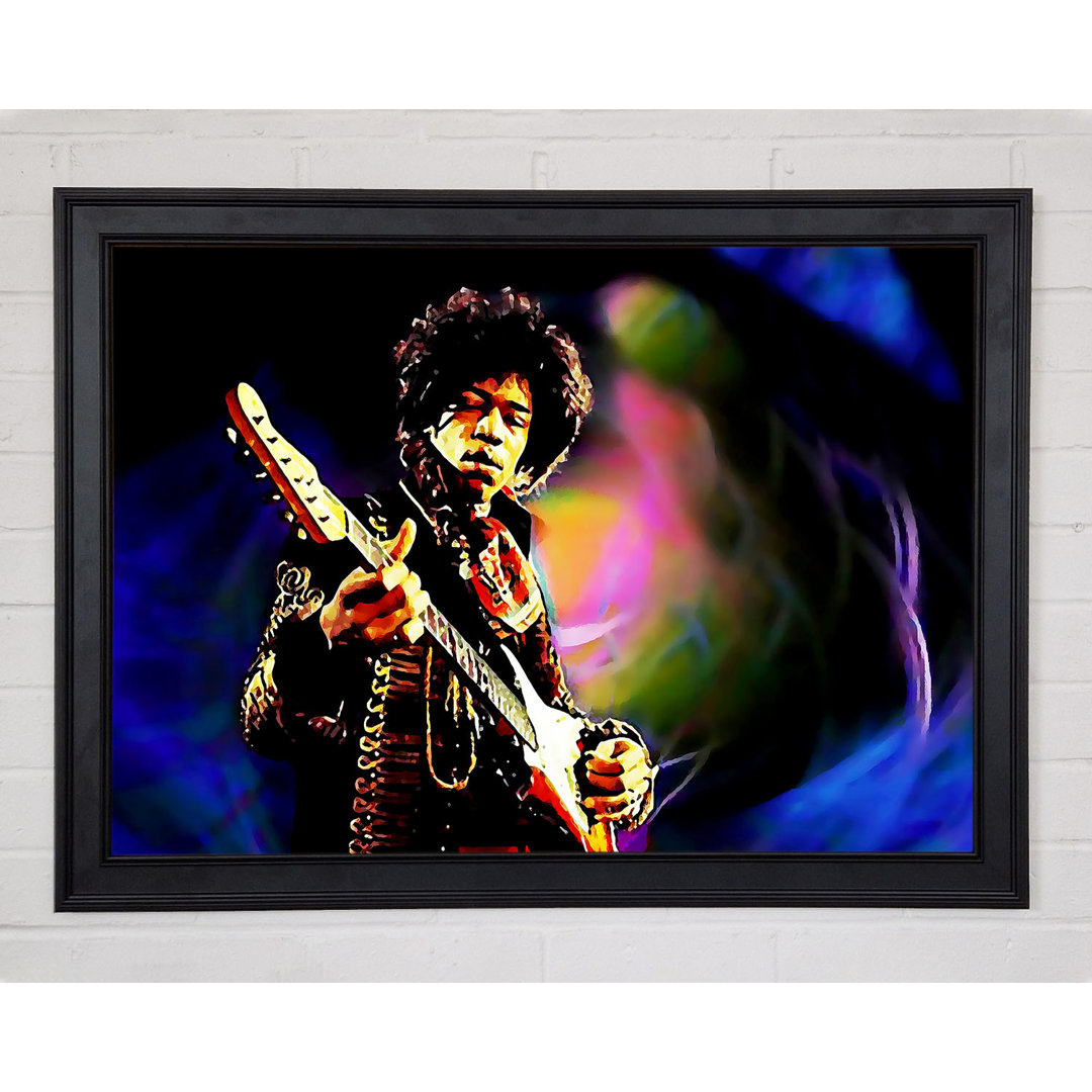 Jimi Hendrix Energy Field - Einzelner Bilderrahmen Kunstdrucke