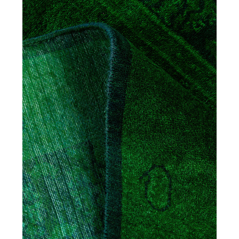 Overdyed One-of-a-Kind 4' 1" x 12' 1" Hand Knotted Area Rug