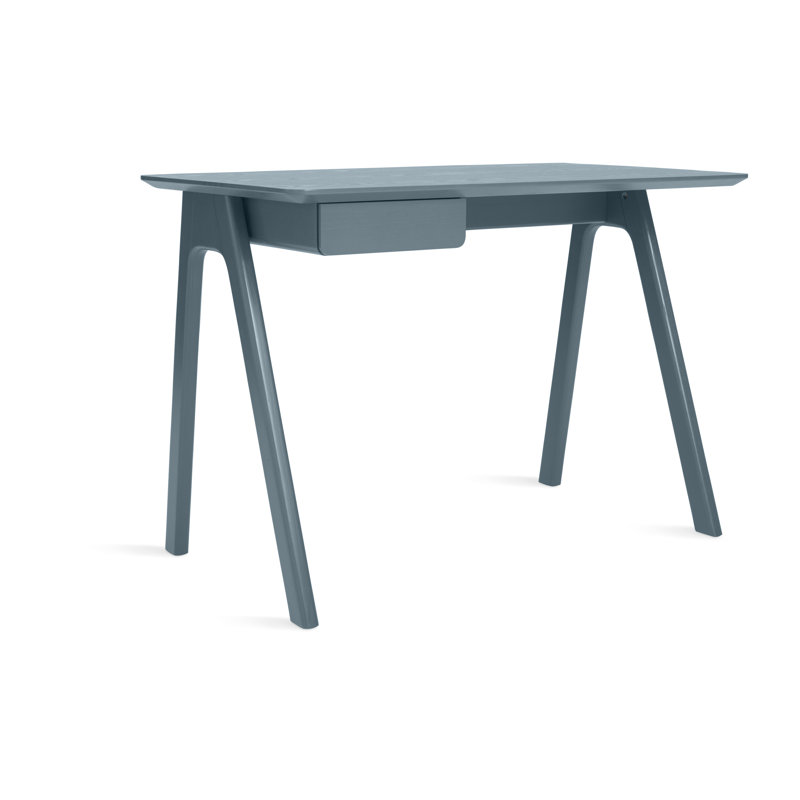 Stash Solid Wood Base Writing Desk, Marine Blue