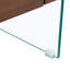  Table basse à deux niveaux en verre avec finition noyer, table d'appoint de rangement moderne avec tablette, noyer-1400537106