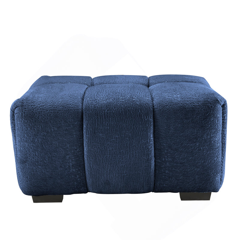 33 Sofas Blue Chenille - Ottoman, Blue