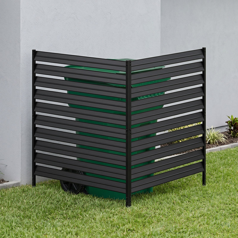 Écran d'intimité pour climatiseur pour clôture - climatiseur en métal 2 panneaux H 48 po x l 38 po