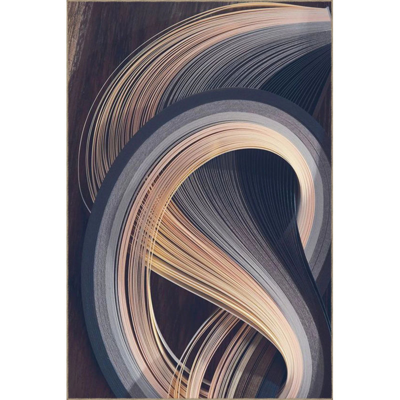 Tapis tissé et lavable à motif en forme de Jupiter, Rond 4 pi