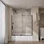 Echelon Sliding Bath Door, 58-1/4 In. H X 55-3/4 - 59-3/4 In. W, With 5/16 In. Thick Crystal Clear Glass-183994331