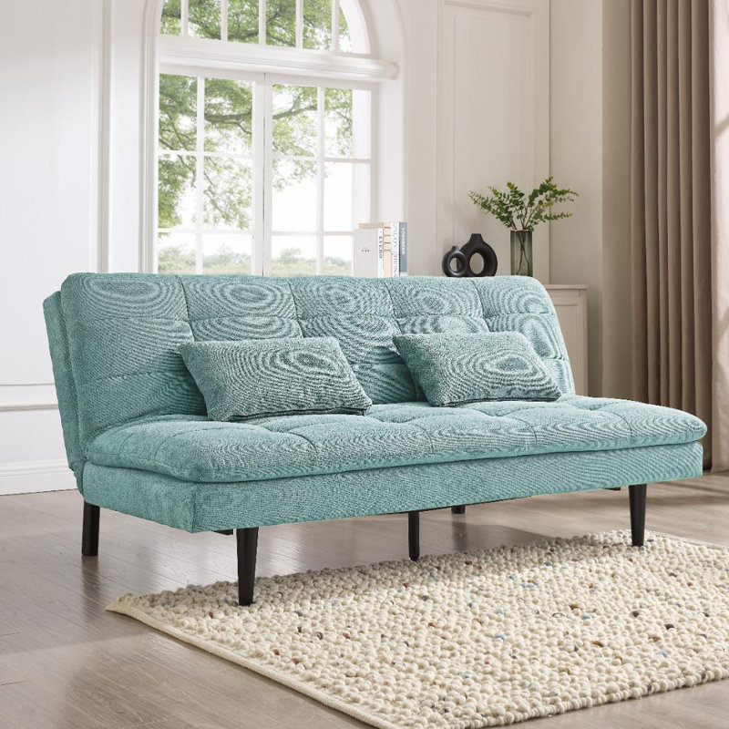 Warwick 3 Seater Linen Blend Sofa Bed, Blue