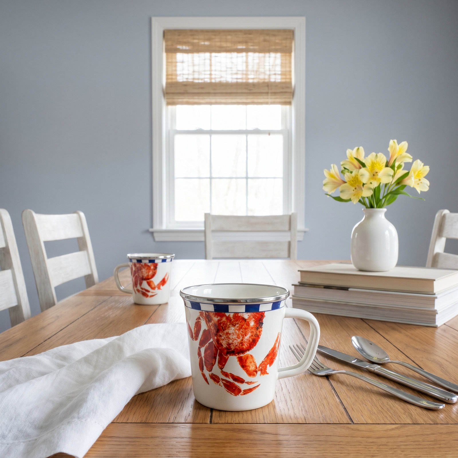 Crab House Enamelware Mug