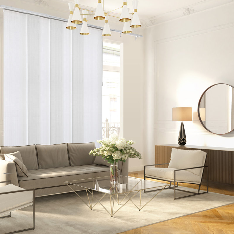 Semi Sheer Vertical Blind, Ballroom White