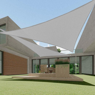 Auvent triangulaire de voile d'ombrage de soleil, parasol de bloc UV pour la cour extérieure de jardin
