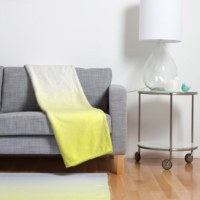 Jeté en polyester citron dégradé