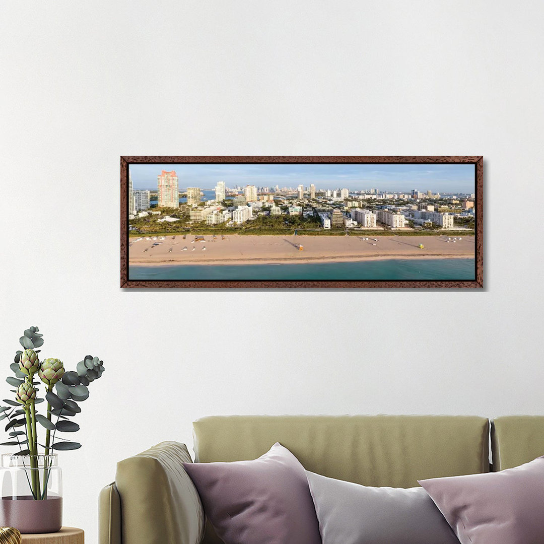 Miami Beach Panorama von Matteo Colombo - Panoramaleinwand auf Leinwand Giclée auf Leinwand