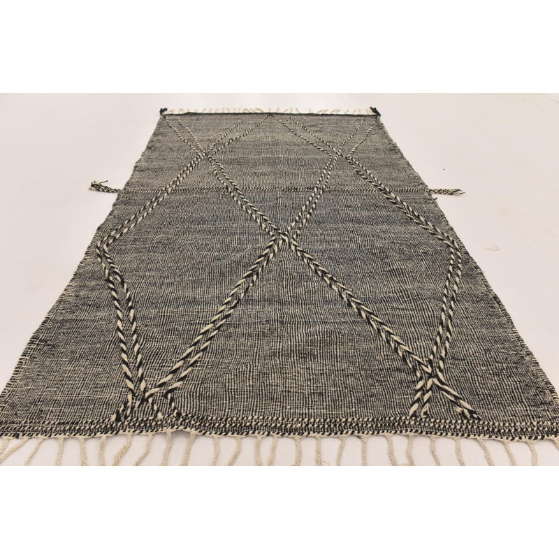 Tapis noir et blanc Nestor
