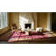 Tapis antique antique de couleur mauve à motif floral chinois