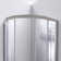 Prime 33" W x 33" D x 74.75" H Semi-Frameless Round Sliding Shower Enclosure with Fixed Panel and Base Included