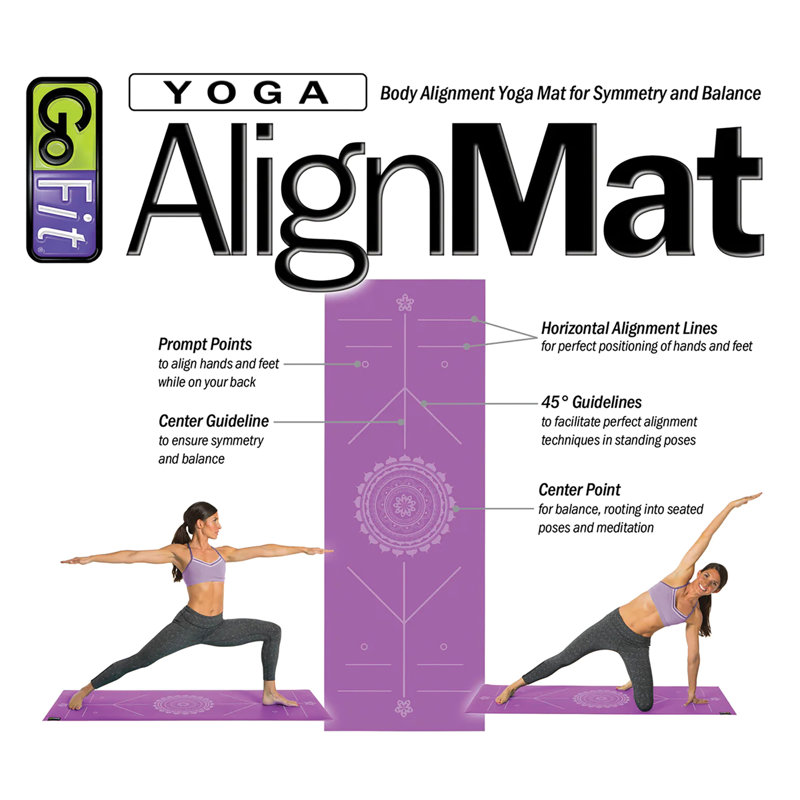 Tapis de yoga Gofit® Alignmat, Purple
