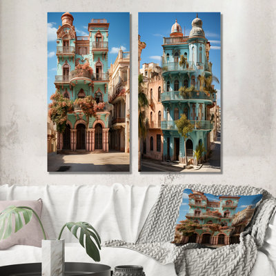 Cuba Architecture Heritage - Ensemble de 2 impressions sur paysage cubain