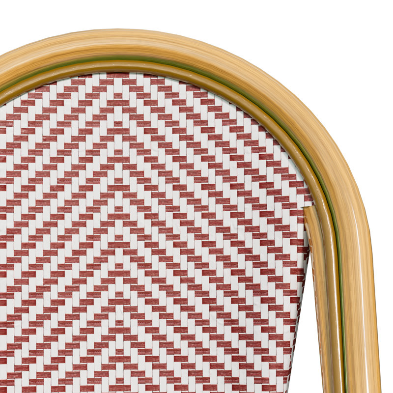 Chaise d'appoint Kasie, Rouge / Brun
