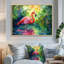 Flamant rose dans la lagune II - flamant rose, art mural-2139169949-1899540536-2139169945