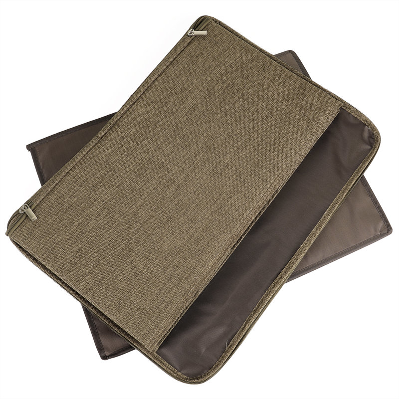 Grande boîte de rangement en tissu, Brun, H 6 po x l 15 po x P 10 po