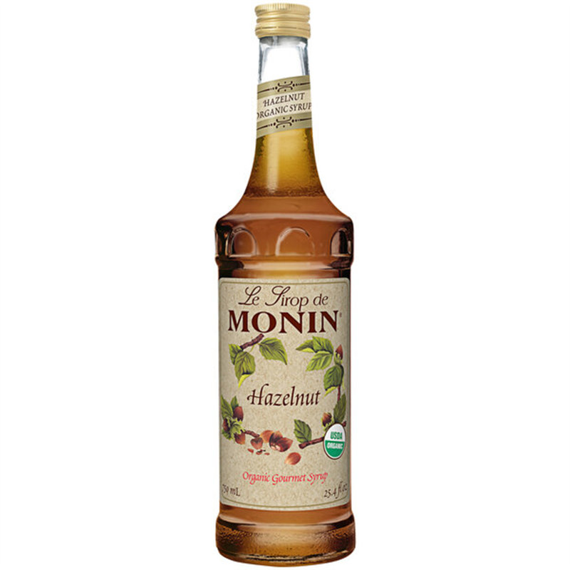 Monin Organic Hazelnut Flavoring Syrup 750 mL Delivery time is 3 days WS-544SYPAO023B