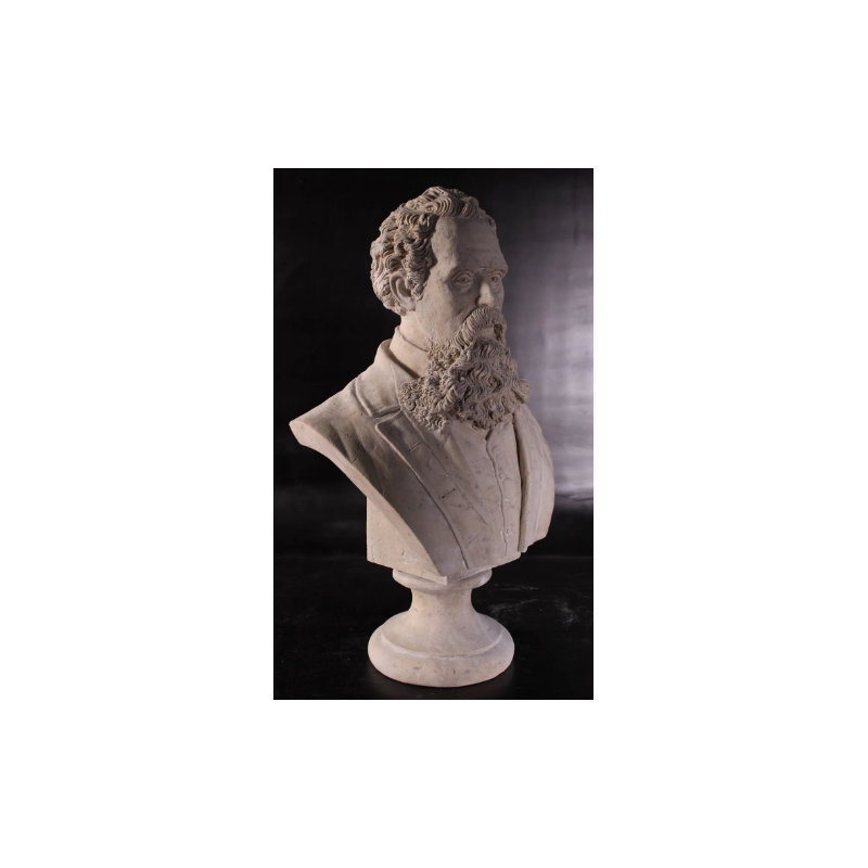 Statue buste Charles Dickens