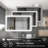 LED ETL Certified Front Rectangular Aluminum Framed Anti-Fog Modern Dimmable Vanity Mirror For Bathroom-207717675