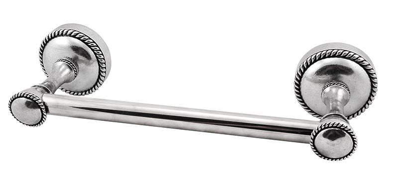 Equestre Towel Bar, Vintage Pewter, 2.43" H x 32.5" W x 3.75" D
