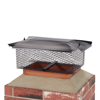 Black Galvannealed California Oregon Universal Chimney Cover, 13-in x 20-in