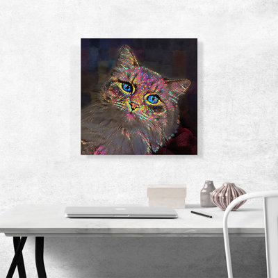 Reproduction d'art graphique sur toile, "Reproduction de chat"